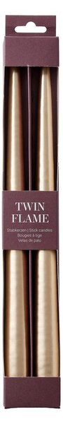 TWIN FLAME Sada svíček 2 ks 31 cm - zlatá