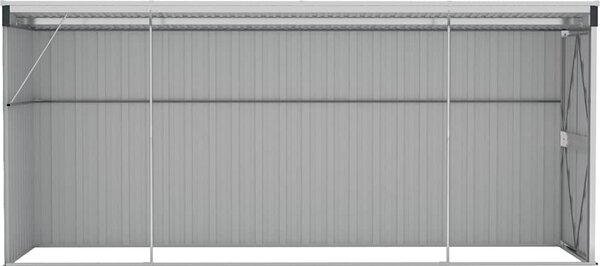 VidaXL Nástěnný zahradní domek 118 x 382 x 178 cm pozinkovaná ocel [316231] Barva: antracitová