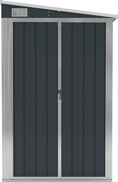 VidaXL Nástěnný zahradní domek 118 x 382 x 178 cm pozinkovaná ocel [316231] Barva: antracitová