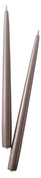 TWIN FLAME Sada svíček 2 ks 31 cm - šedohnědá