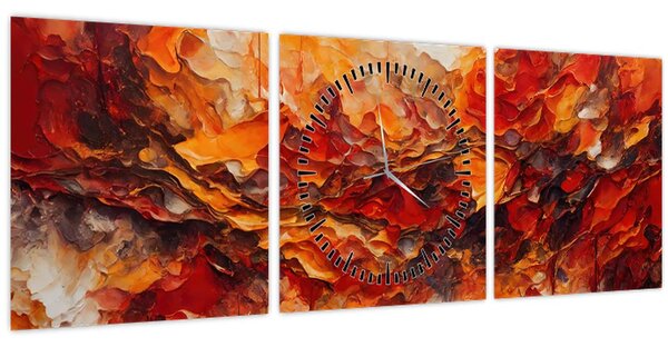 Obraz - Abstrakce (s hodinami) (90x30 cm)