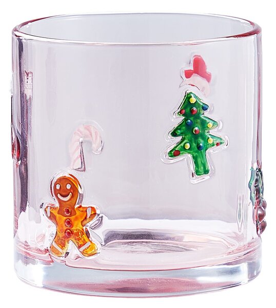 X-MAS Lucerna vánoční" 10 cm - růžová