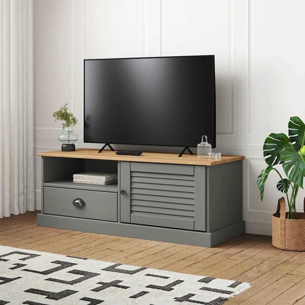 VidaXL TV stolek VIGO 106 x 40 x 40 cm masivní borové dřevo [353176] Barva: Hnědá