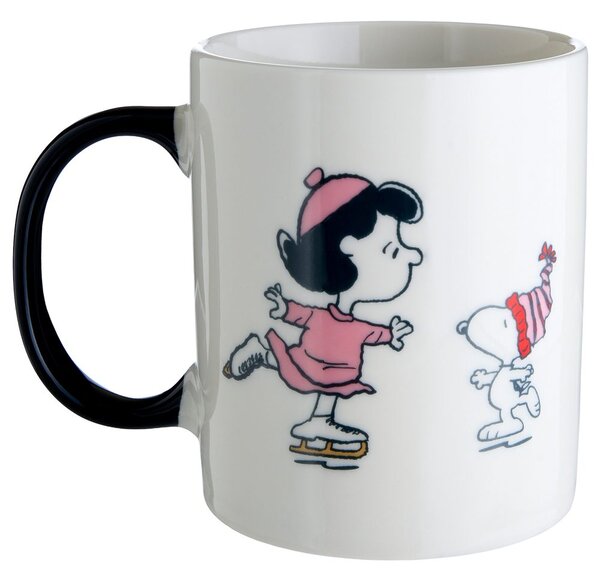 PEANUTS Hrnek bruslení 380 ml - bílá