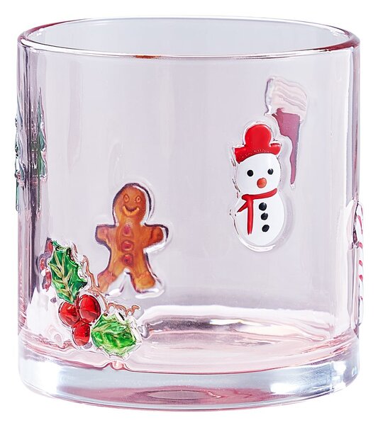 X-MAS Lucerna vánoční" 10 cm - růžová