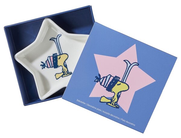 PEANUTS Talířek na šperky hvězda Woodstock a lyže 10 cm
