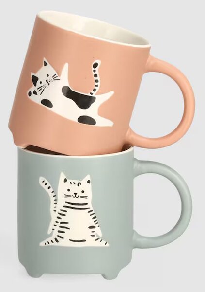 HOME & YOU Hrnek kočka 380 ml - sv. oranžová
