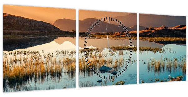 Obraz - Lac Guichard (s hodinami) (90x30 cm)