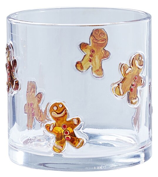 X-MAS Lucerna perníkový panáček 10 cm - čirá