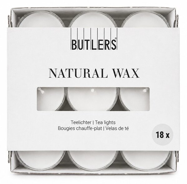 NATURAL WAX Čajové svíčky 18 ks