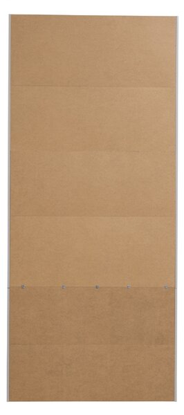 WOOOD Světle šedá borovicová vitrína Grime 230 x 101 cm
