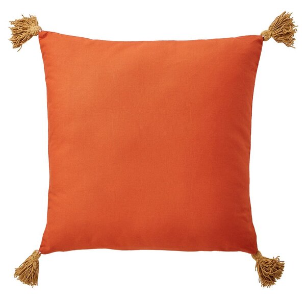 BOHEMIAN Polštář s třásněmi tygr 50 x 50 cm - oranžová