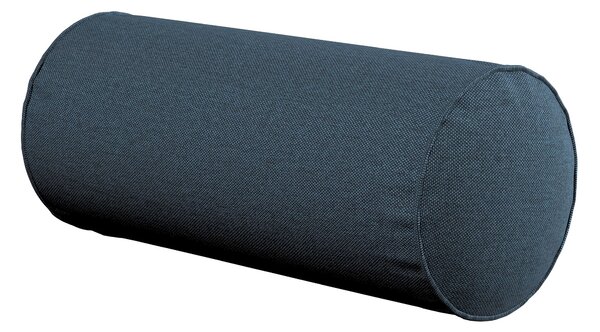 Jednoduchý válečkový polštář barva modrá látka pletený vzor