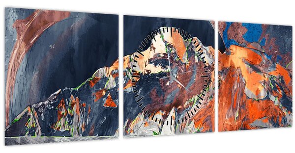 Obraz - Ilustrace potníků (s hodinami) (90x30 cm)