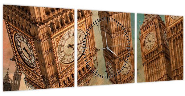 Obraz - Big Ben, Londýn (s hodinami) (90x30 cm)