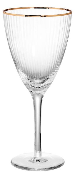 GOLDEN TWENTIES Sklenice na víno se zlatým okrajem 280 ml