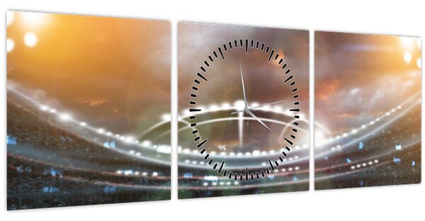 Obraz - Stadion (s hodinami) (90x30 cm)