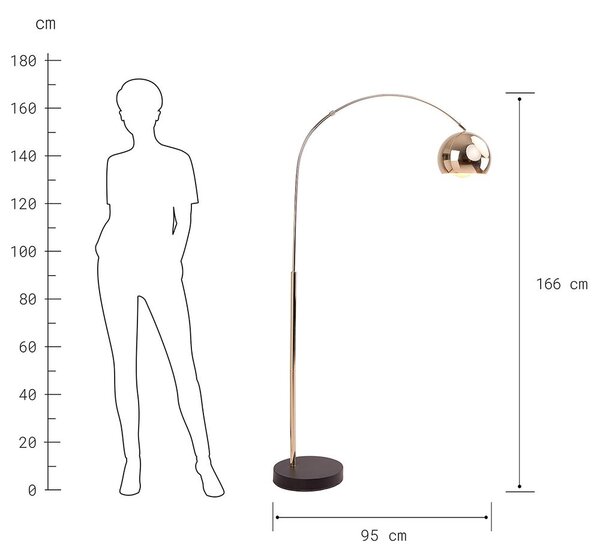 ARC Stojací lampa 166 cm
