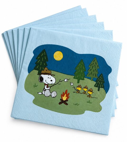 PEANUTS Papírové ubrousky oheň