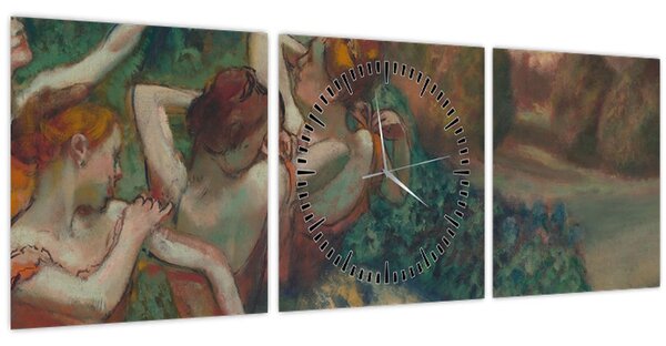 Obraz - Edgar Degas, Four Dancers, reprodukce (s hodinami) (90x30 cm)