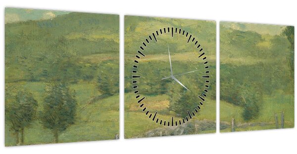 Obraz - Julian Alden Weir, Obweebetuck, reprodukce (s hodinami) (90x30 cm)
