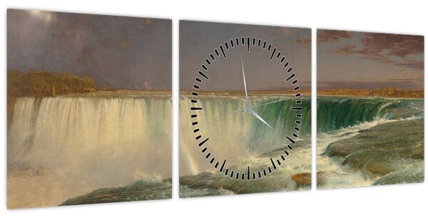 Obraz - Frederic Edwin Church, Niagara, reprodukce (s hodinami) (90x30 cm)