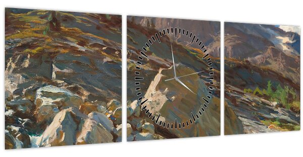 Obraz - John Singer Sargent, Simplon Pass, reprodukce (s hodinami) (90x30 cm)