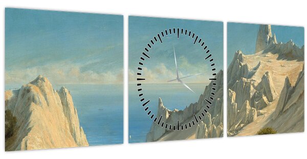 Obraz - Georg Emil Libert, View of Sommerspiret, the Cliffs of Møn, reprodukce (s hodinami) (90x30 cm)