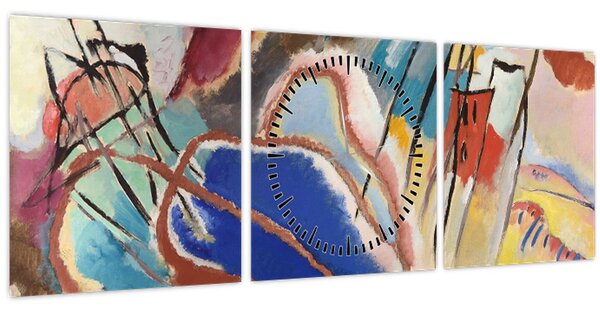 Obraz - Vasily Kandinsky, Improvisation No. 30 (Cannons), reprodukce (s hodinami) (90x30 cm)