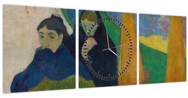 Obraz - Paul Gauguin, Arlésiennes (Mistral), reprodukce (s hodinami) (90x30 cm)