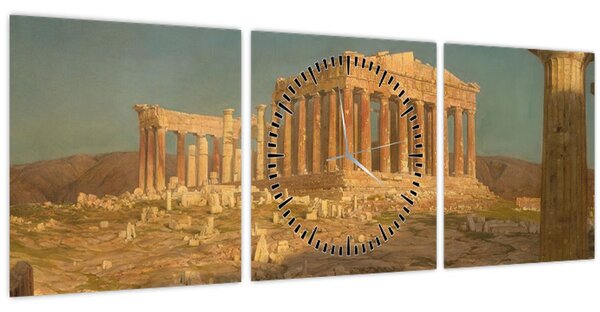 Obraz - Frederic Edwin Church, The Parthenon, reprodukce (s hodinami) (90x30 cm)