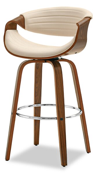 Židle Bjorn H (krémová + ořech). Akce -10%