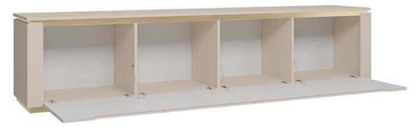 Obývací stěna Frimgo II, Barva dřeva: pískově béžová / pískově béžová + zlatá 5903211468599