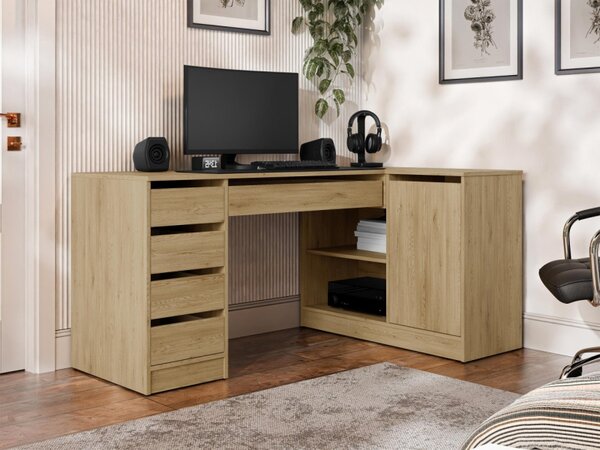 Rohový PC stůl Heron, Barvy: dub cremona 5903211508783