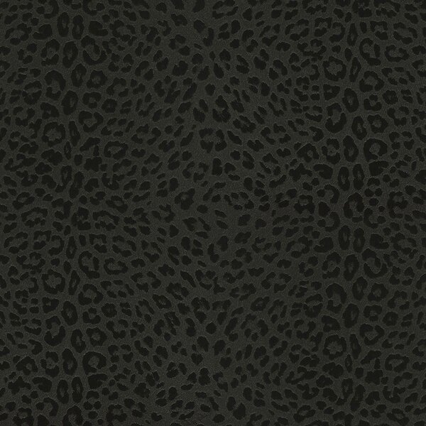 Černá vliesová tapeta s vinylovým povrchem imitace gepardí kožešiny Z80042 Philipp Plein, Zambaiti Parati