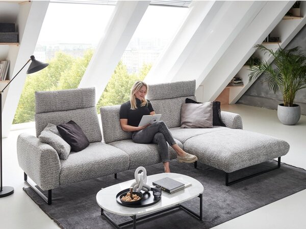 Designová rohová sedací souprava ROMA s ohebnými opěrkami Pravý roh