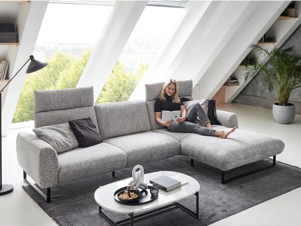 Designová rohová sedací souprava ROMA s ohebnými opěrkami Pravý roh