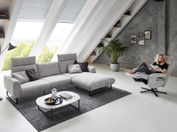 Designová rohová sedací souprava ROMA s ohebnými opěrkami Pravý roh