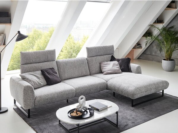 Designová rohová sedací souprava ROMA s ohebnými opěrkami Pravý roh