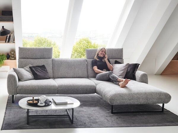 Designová rohová sedací souprava ROMA s ohebnými opěrkami Pravý roh