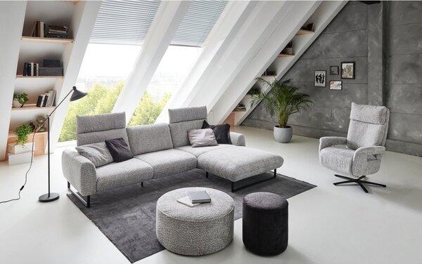 Designová rohová sedací souprava ROMA s ohebnými opěrkami Pravý roh