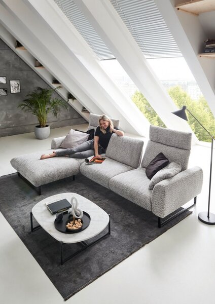 Designová rohová sedací souprava ROMA s ohebnými opěrkami Levý roh
