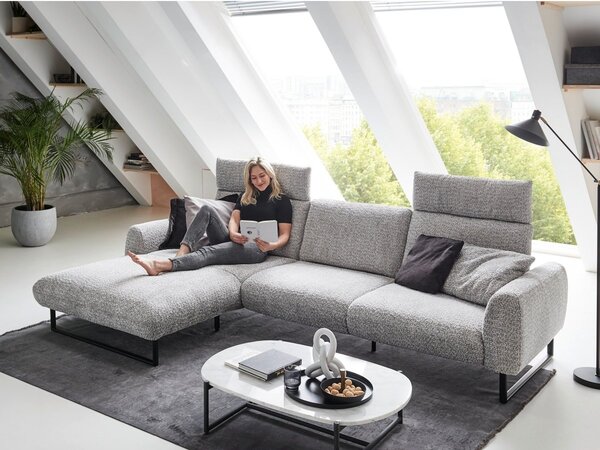Designová rohová sedací souprava ROMA s ohebnými opěrkami Levý roh