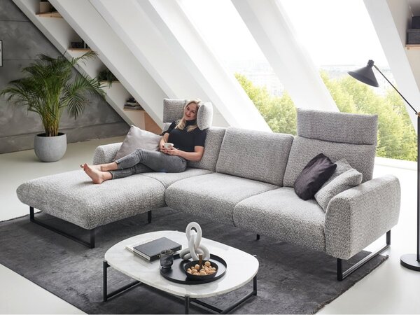 Designová rohová sedací souprava ROMA s ohebnými opěrkami Levý roh