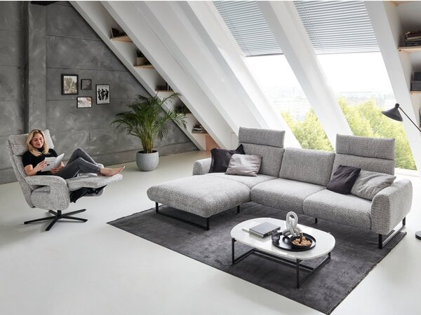 Designová rohová sedací souprava ROMA s ohebnými opěrkami Levý roh