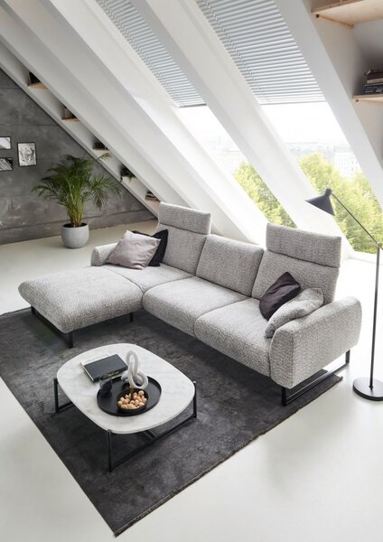 Designová rohová sedací souprava ROMA s ohebnými opěrkami Levý roh