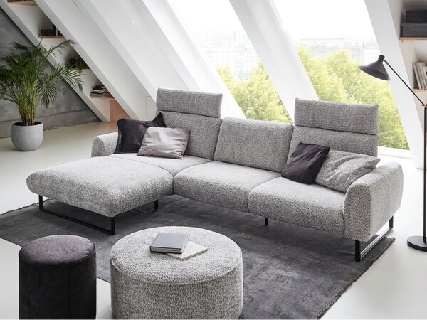 Designová rohová sedací souprava ROMA s ohebnými opěrkami Levý roh