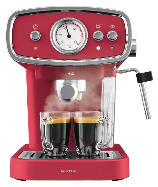 SILVERCREST Espresso kávovar SEM 1050 B1 (červená) (100348873002)