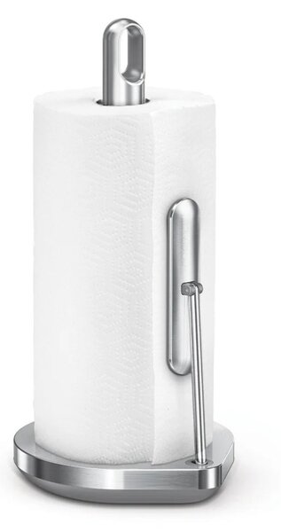 Držák na papírové utěrky Simplehuman – pro role do 17 cm, kartáčovaná nerez ocel
