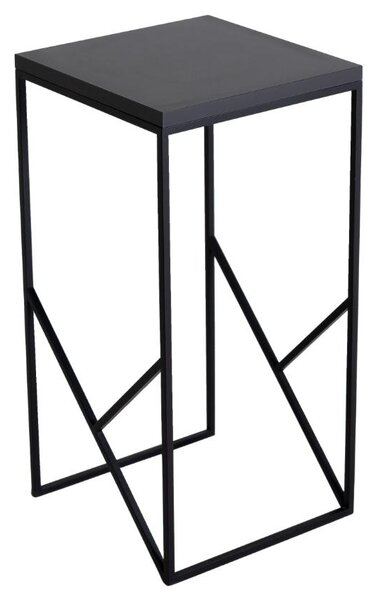Nordic Design Černý lakovaný odkládací stolek Fanny 30 x 30 cm
